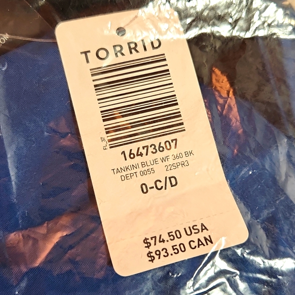❤️NWT TORRID TANKINI TOP BACK SMOOTHING WIRELESS RACERBACK Large (C/D) - Picture 6 of 9